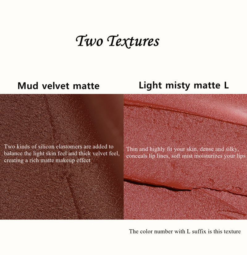 Joocyee Muddy Gloss Series Velvet Matte Misty Matte Lip Gloss 酵色粉雾唇釉