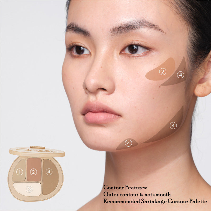 Joocyee Fermented Color Facial Contour Plate Repair Highlight Blush Multi-Purpose Expansion and Shrinkage 酵色面部轮廓盘修容高光腮红多用膨胀收缩一体综合盘 10g