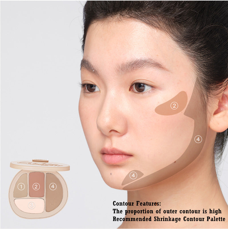 Joocyee Fermented Color Facial Contour Plate Repair Highlight Blush Multi-Purpose Expansion and Shrinkage 酵色面部轮廓盘修容高光腮红多用膨胀收缩一体综合盘 10g