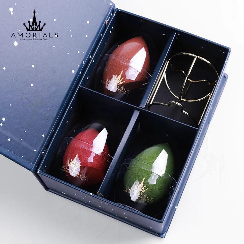 AMORTALS Airspace Makeup Sponge Puff Set 3PCS 尔木萄星空美妆蛋超软粉扑美妆蛋组合装