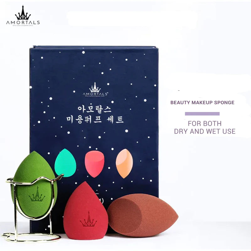 AMORTALS Airspace Makeup Sponge Puff Set 3PCS 尔木萄星空美妆蛋超软粉扑美妆蛋组合装