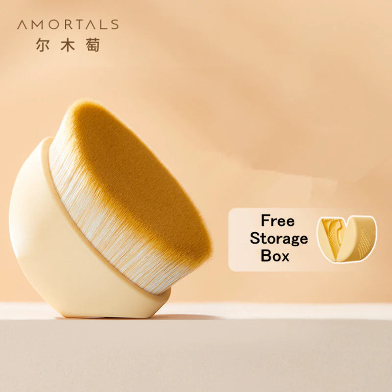 AMORTALS No.55 Seamless Foundation Brush With Storage Box 1PC 尔木萄不吃粉55号化妆无痕粉底刷