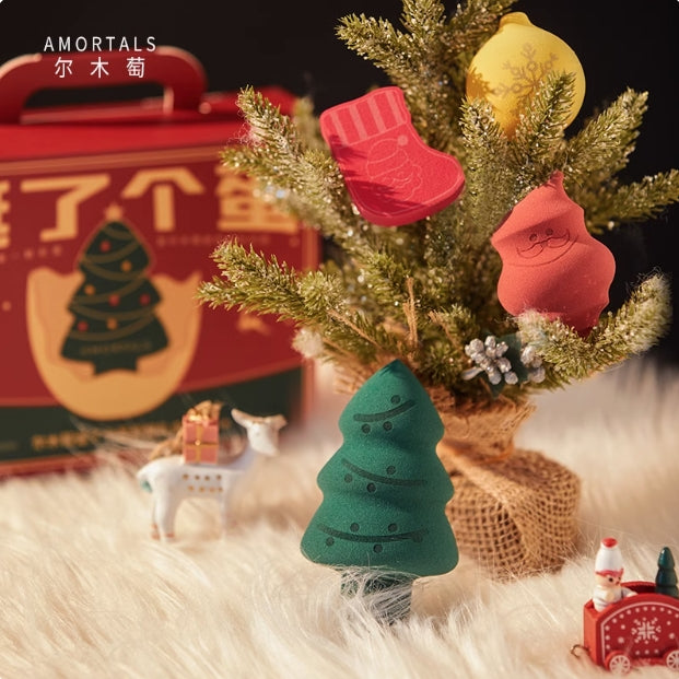 AMORTALS Curious Beauty Eggs Christmas Gift Set 4pcs/set 尔木萄奇趣美妆蛋圣诞礼盒