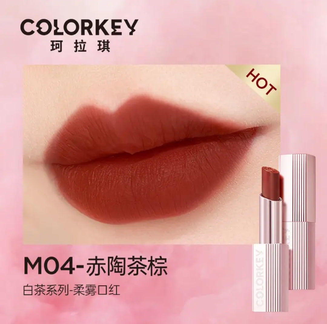 COLORKEY White Tea Series Platinum Mist Lipstick 3g 珂拉琪白茶铂粹柔雾口红