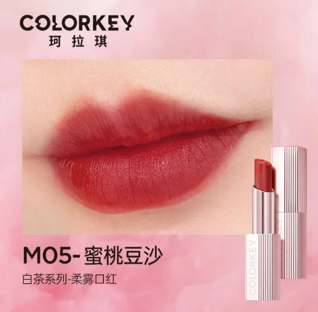 COLORKEY White Tea Series Platinum Mist Lipstick 3g 珂拉琪白茶铂粹柔雾口红