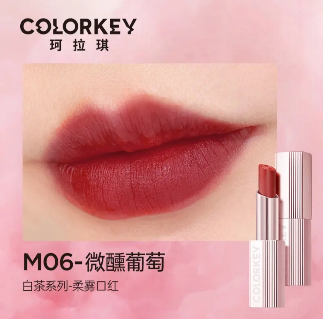 COLORKEY White Tea Series Platinum Mist Lipstick 3g 珂拉琪白茶铂粹柔雾口红