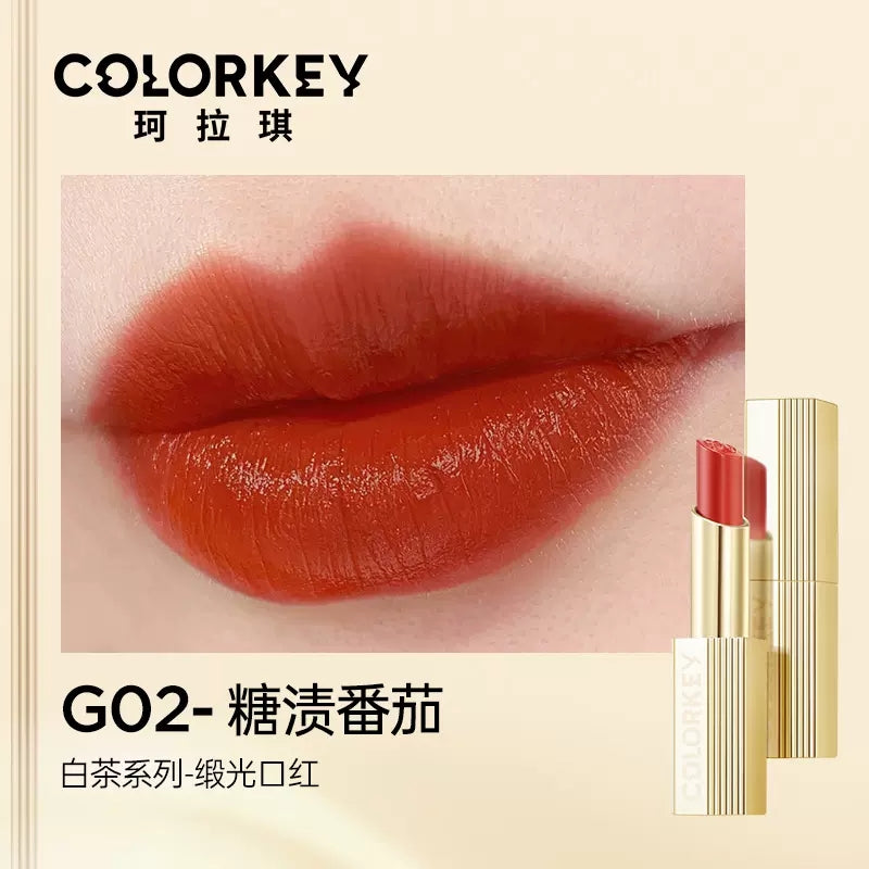 COLORKEY White Tea Series Platinum Satin Lipstick 3g 珂拉琪白茶铂粹缎光口红