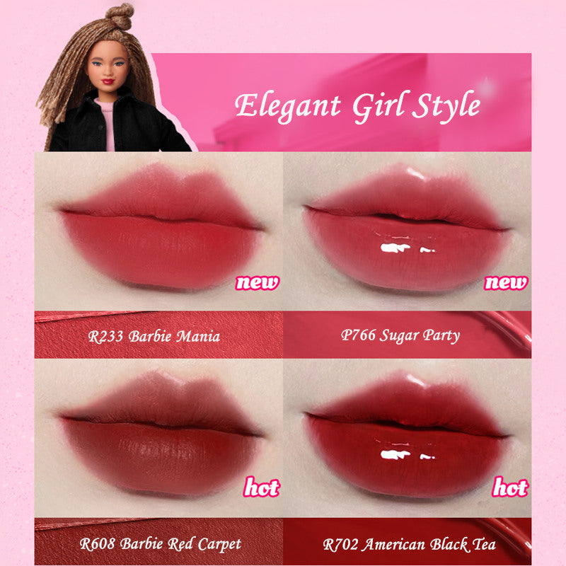 COLORKEY X ELLE Barbie Series Airy Matte & Mirror Lip Glaze 珂拉琪 X ELLE 芭比娃娃系列气质哑光镜面唇釉 1.7g