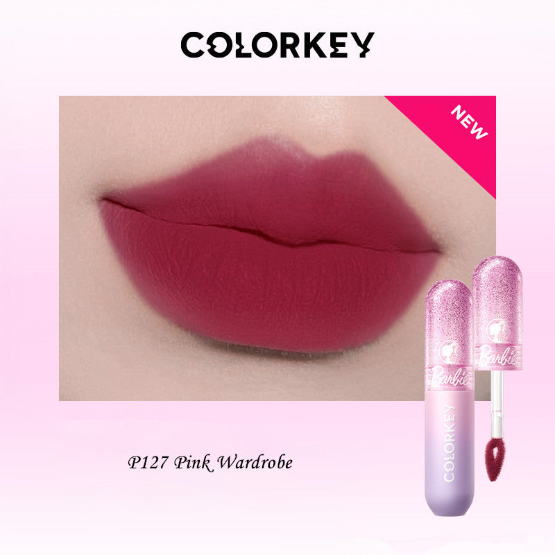 COLORKEY X ELLE Barbie Series Velvet Mousse Matte Lip Mud 珂拉琪 X ELLE 芭比娃娃系列丝绒慕斯哑光唇泥 2g