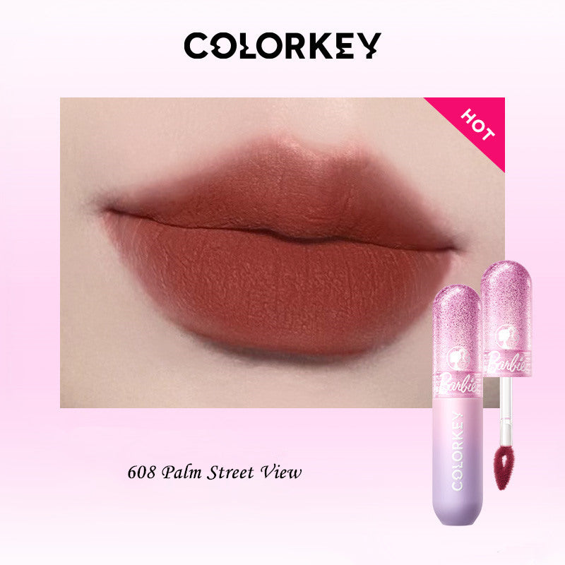 COLORKEY X ELLE Barbie Series Velvet Mousse Matte Lip Mud 珂拉琪 X ELLE 芭比娃娃系列丝绒慕斯哑光唇泥 2g