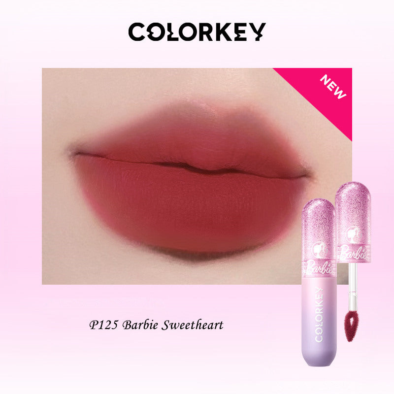 COLORKEY X ELLE Barbie Series Velvet Mousse Matte Lip Mud 珂拉琪 X ELLE 芭比娃娃系列丝绒慕斯哑光唇泥 2g