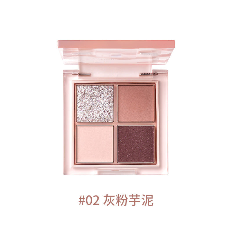 CZEL Pink Mist 4-Color Eyeshadow Palette 2.5g 绔姿粉雾四色眼影