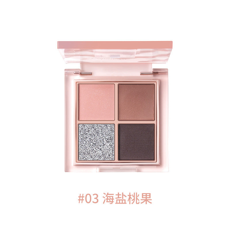 CZEL Pink Mist 4-Color Eyeshadow Palette 2.5g 绔姿粉雾四色眼影