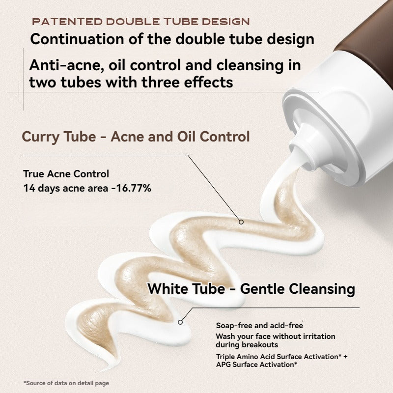 C咖 Oil Control Anti-acne Clean Pores Dual Plumbing Facial Cleanser 80g C咖控油祛痘清洁毛孔双管洁面乳