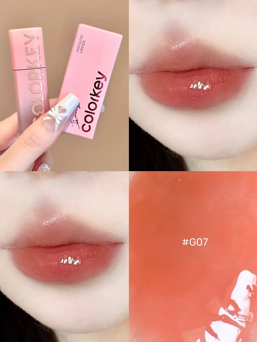 Colorkey Pink Diamond Series Chase Light Lip Gloss 3g 珂拉琪粉钻系列追光唇蜜