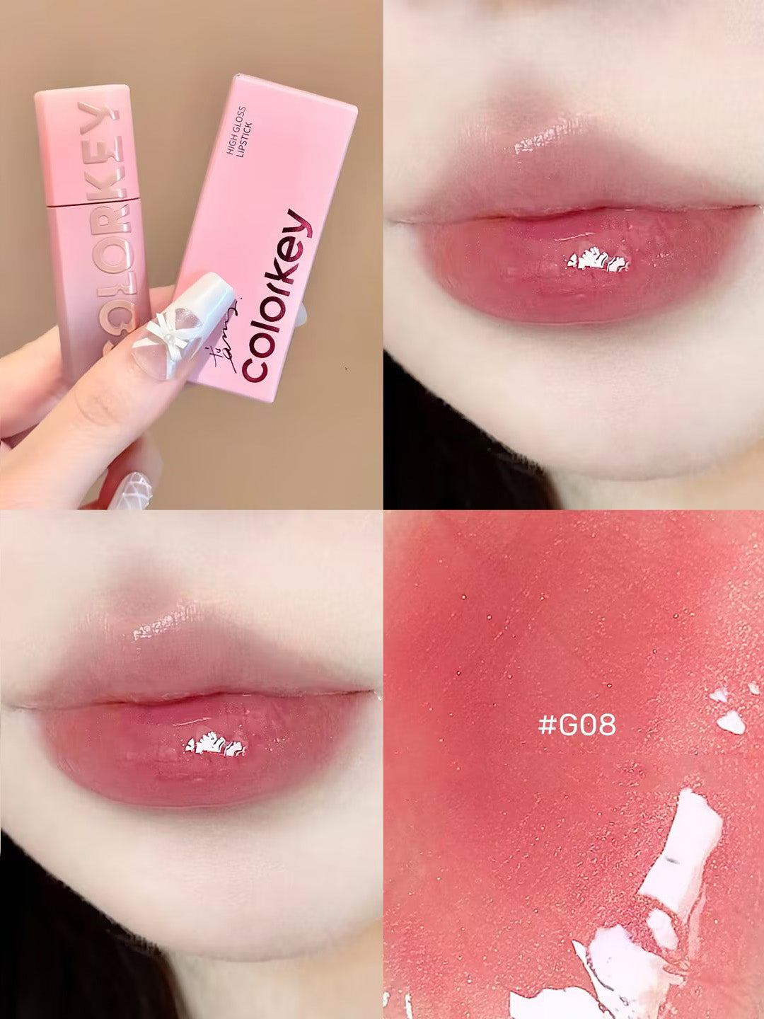 Colorkey Pink Diamond Series Chase Light Lip Gloss 3g 珂拉琪粉钻系列追光唇蜜