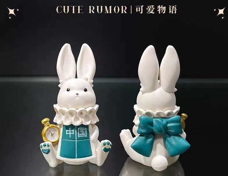 CuteRumor Handcrafted Chinese Rabbit Collectible Toy - Trendy Blind BoxPrank Replaceable Heads 可爱物语中国兔兔周边手作公仔潮玩盲盒替换头