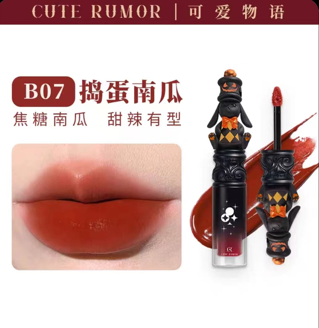 CuteRumor Wonderland Tea Party Black / Whte Rabbit Velvet Matte Lip Creamy Lip Mud 可爱物语兔兔唇釉镜面唇釉 2.5g