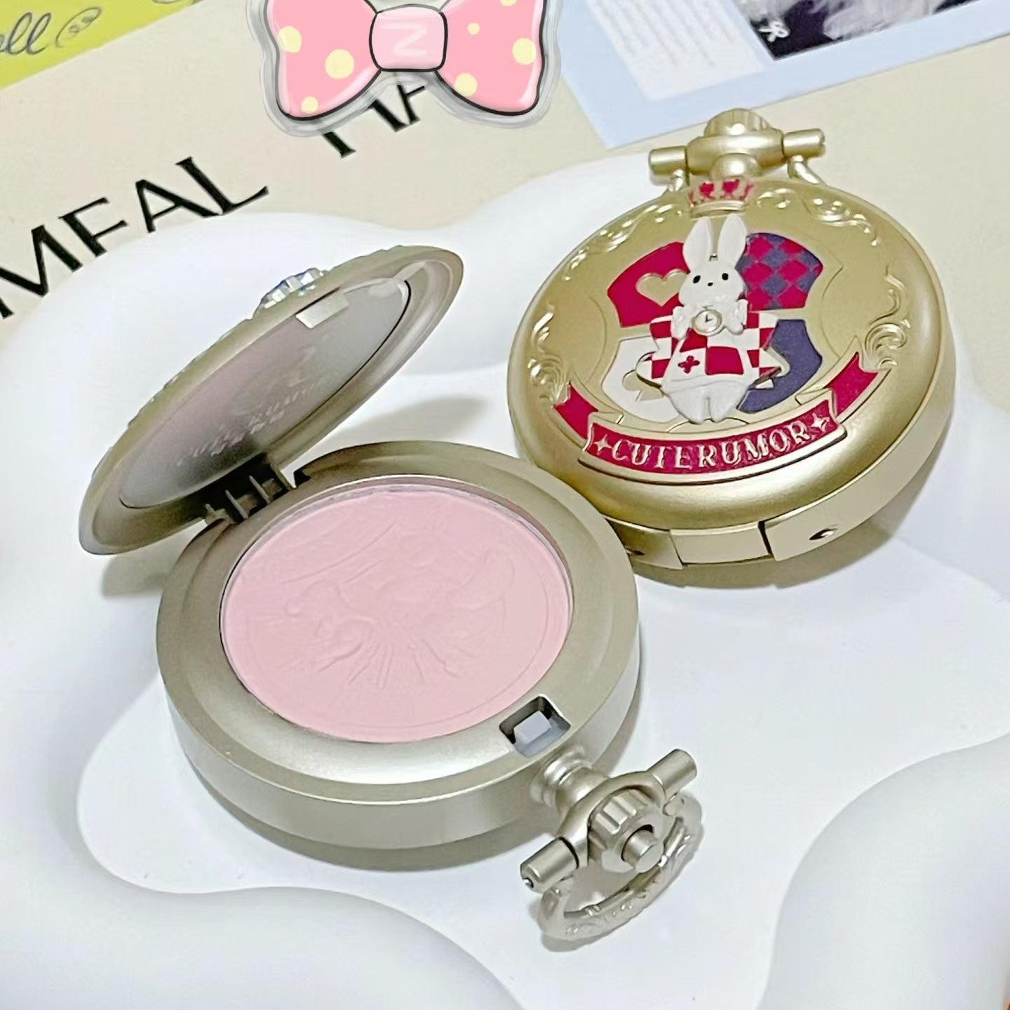 CuteRumor Wonderland Tea Party Pocket Watch Blush 3.8g 可爱物语奇境茶会怀表腮红