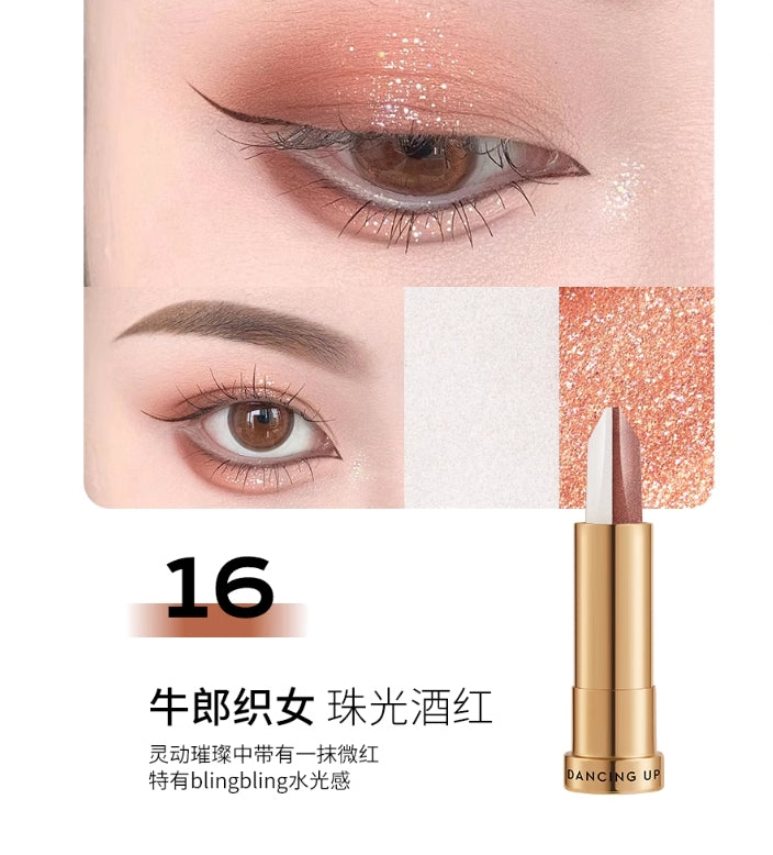 Tiktok/Douyin Hot DANCING UP Golden Diamond Duo Eye Shadow Stick 3.5g【Tiktok抖音爆款】舞动奇迹金钻双色眼影棒