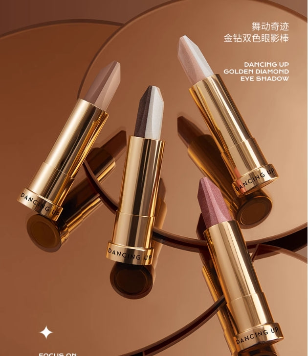 Tiktok/Douyin Hot DANCING UP Golden Diamond Duo Eye Shadow Stick 3.5g【Tiktok抖音爆款】舞动奇迹金钻双色眼影棒