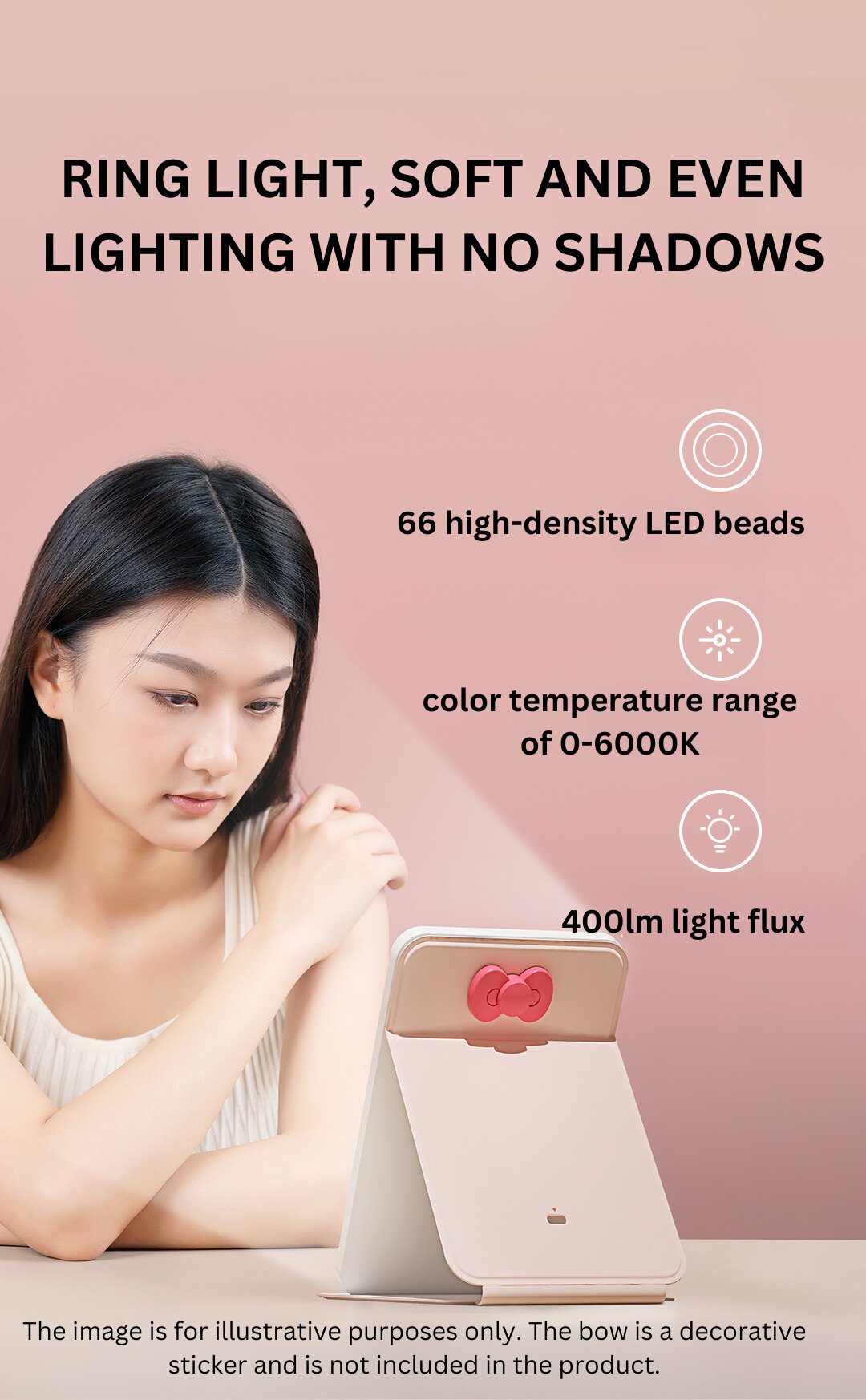 DOCO LAB Portable Smart LED Makeup Mirror DOCO LAB便携折叠智能LED化妆镜