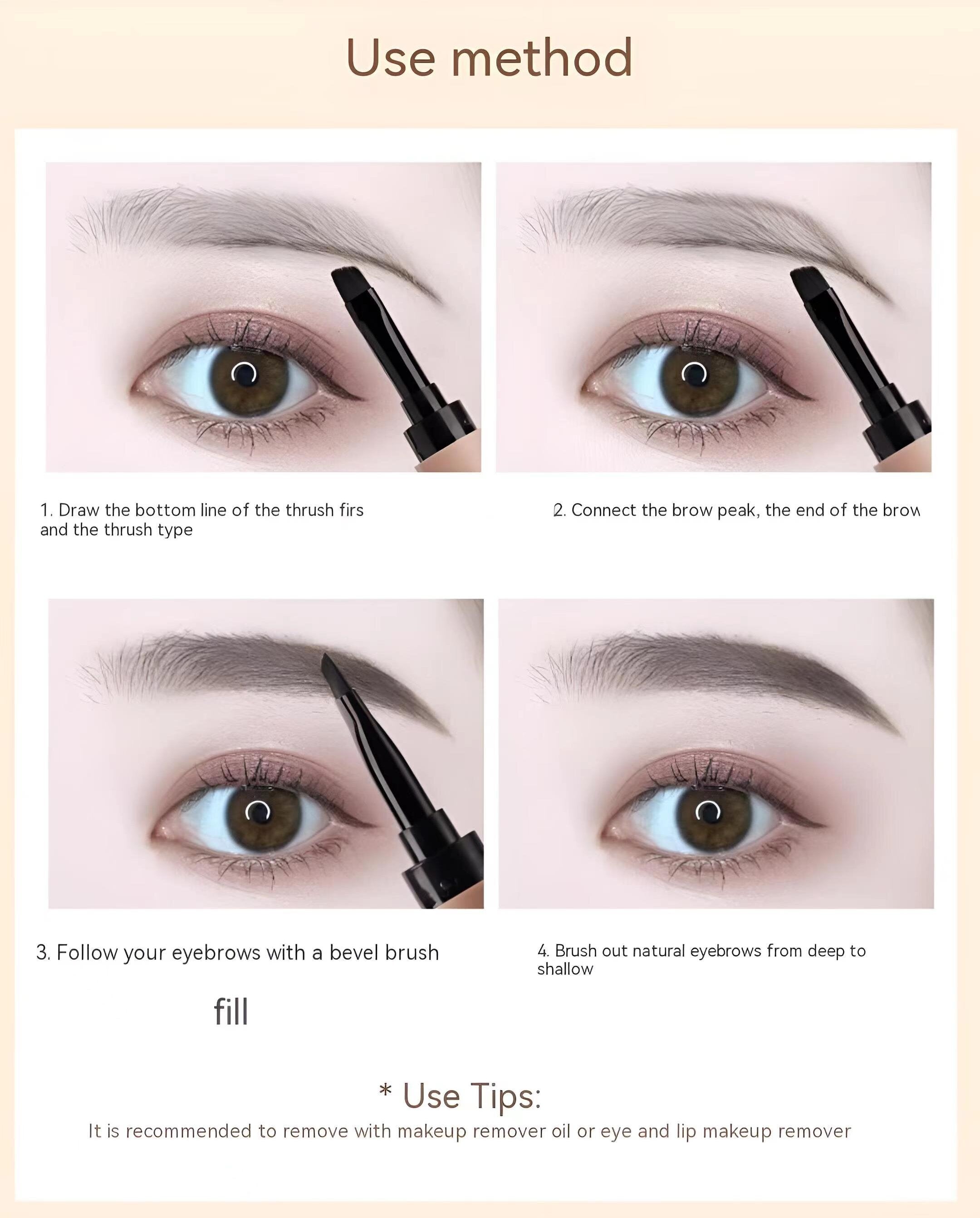 DPI Smooth Colored Brow Pomade Waterproof Long Lasting Eyebrow Cream DPI顺滑持色眉膏 1.2g