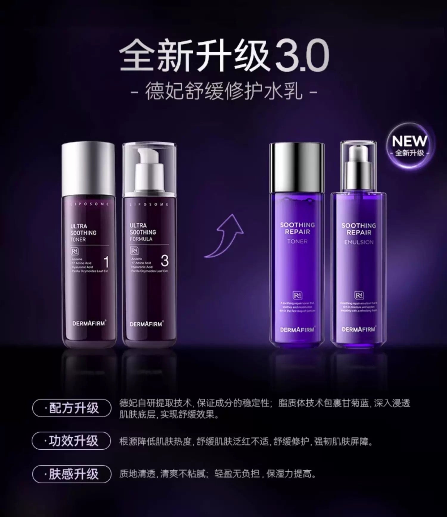 Dermafirm Ultra Soothing Formula Toner For Sensitive Skin 200ml 德妃紫苏水