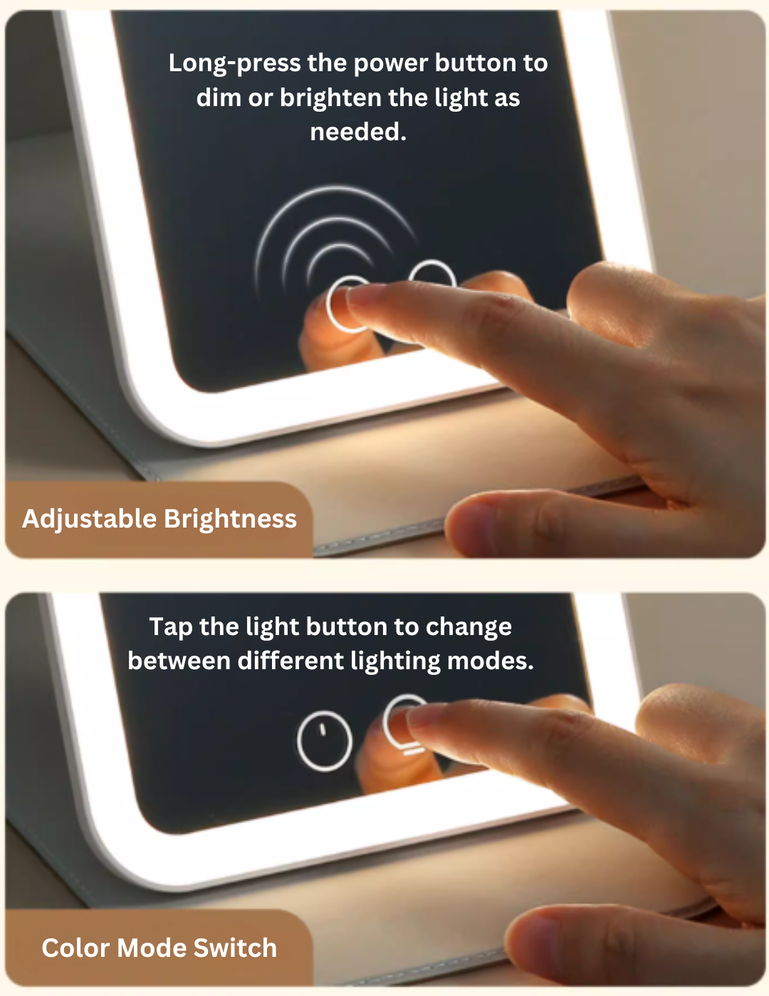 EASEHOLD LED Folding Makeup Mirror 忆镜LED折叠化妆镜