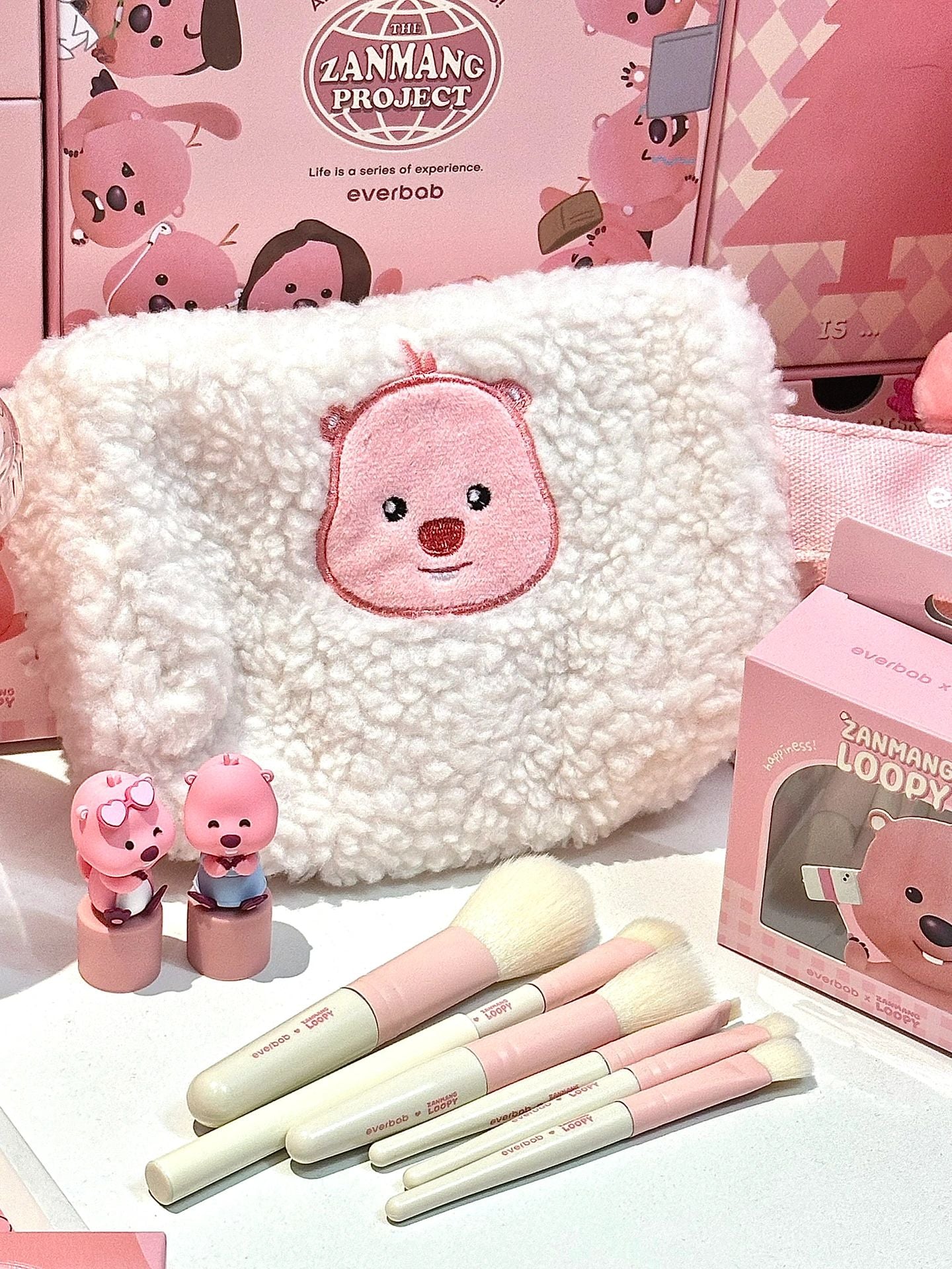 EVERBAB LOOPY Cosmetic Mini Portable Blush Set 艾蓓拉赞萌露比联名化妆刷套装 1set