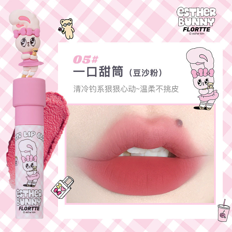 FLORTTE × ESTHER BUNNY CREAMY LIP CREAM 2.3g 花洛莉亚x艾丝乐小兔联名款天生粉红系列奶糕唇霜