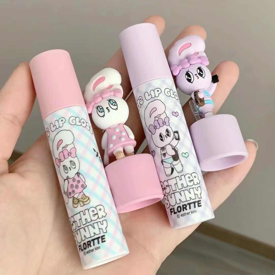 FLORTTE × ESTHER BUNNY CREAMY LIP CREAM 2.3g 花洛莉亚x艾丝乐小兔联名款天生粉红系列奶糕唇霜