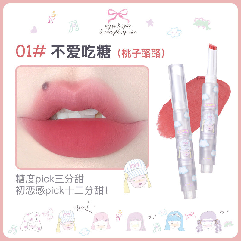 Flortte Wackky Girl's World Solid Lip Mud 1.4g 花洛莉亚女生宿舍系列固体唇泥