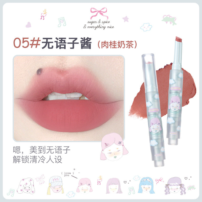 Flortte Wackky Girl's World Solid Lip Mud 1.4g 花洛莉亚女生宿舍系列固体唇泥