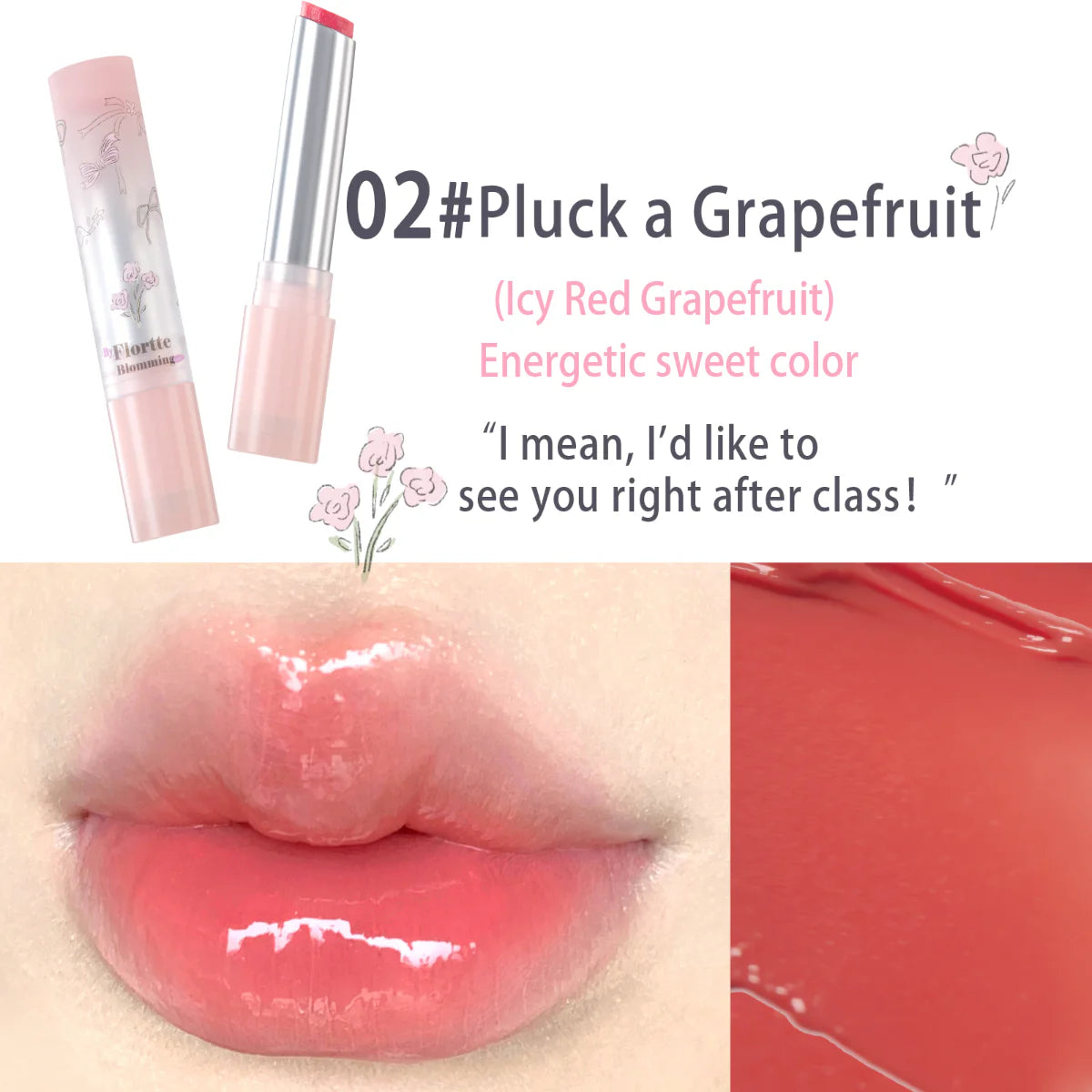 Flortte Love Yourself Non-Stick Lip Gloss 2.4g 花洛莉亚自恋系列不沾杯固体唇蜜