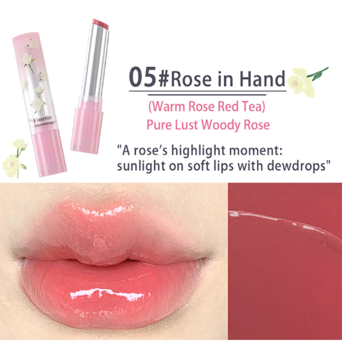 Flortte Love Yourself Non-Stick Lip Gloss 2.4g 花洛莉亚自恋系列不沾杯固体唇蜜