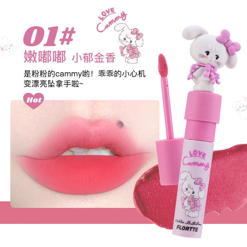 Flortte × Mikko Rua Rua Illustrations Matte Lip Cream 花洛莉亚MIKKO联名奶糕唇霜 2.3g