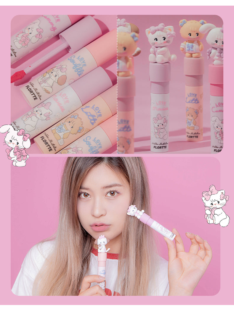 Flortte × Mikko Rua Rua Illustrations Matte Lip Cream 花洛莉亚MIKKO联名奶糕唇霜 2.3g