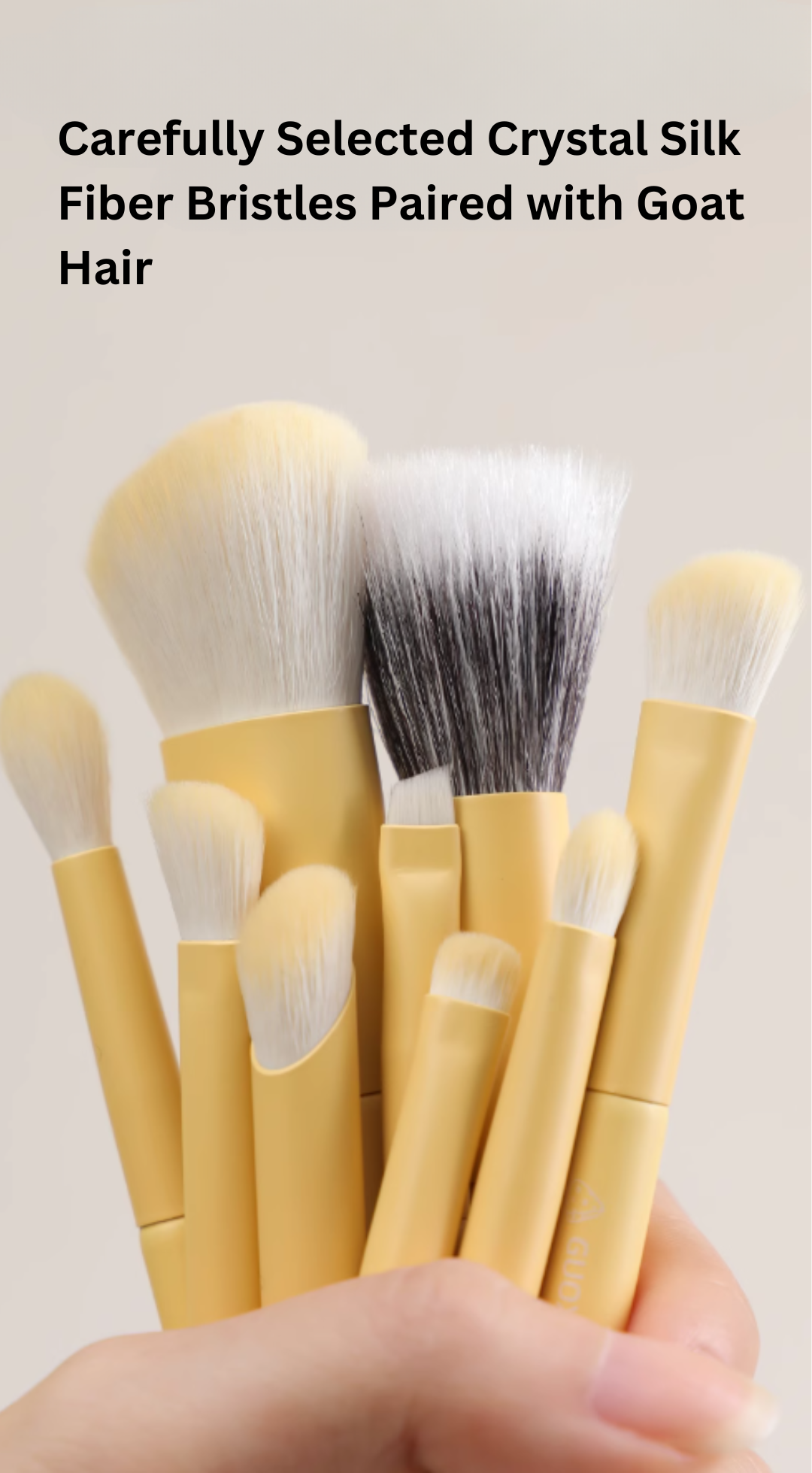 GUOXIAONIU Butter Series Short-Handle Portable Makeup Brush Set 9pcs 郭小妞黄油短柄便携化妆刷套装