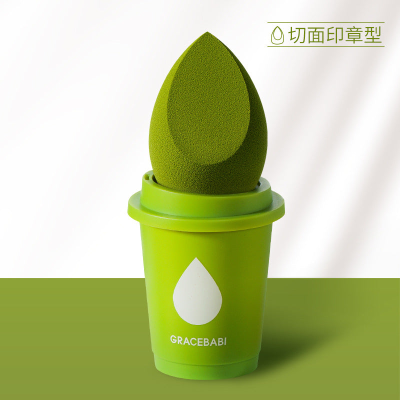 Gracebabi Matcha Beauty Blender Egg Puff Makeup Sponge with Stroage Cup 瑰宝秘语抹茶美妆蛋