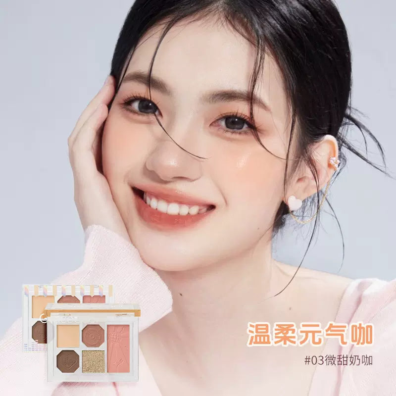 Gracebabi Soft Matte Five-Color Eyeshadow 6.9g 瑰宝秘语柔雾邃眸五色眼影