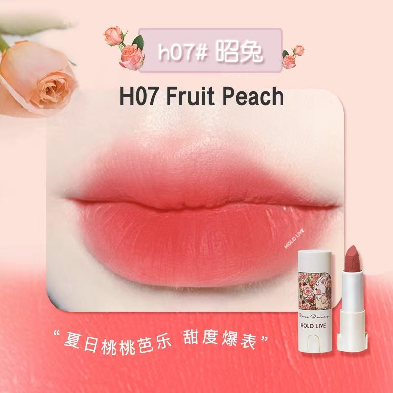 HOLD LIVE Bunny Garden Matte Velvet Lipstick 兔兔花园哑光丝绒唇膏3.8g