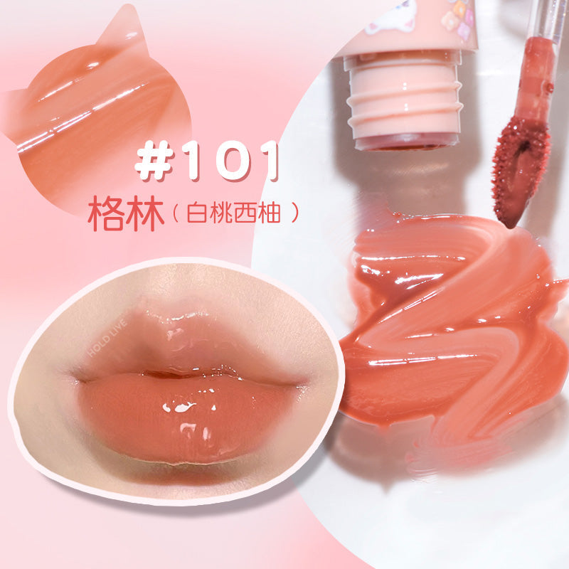 HOLD LIVE Cat Mirror Light Lip Gloss Holdlive猫咪水光唇釉 2.4g