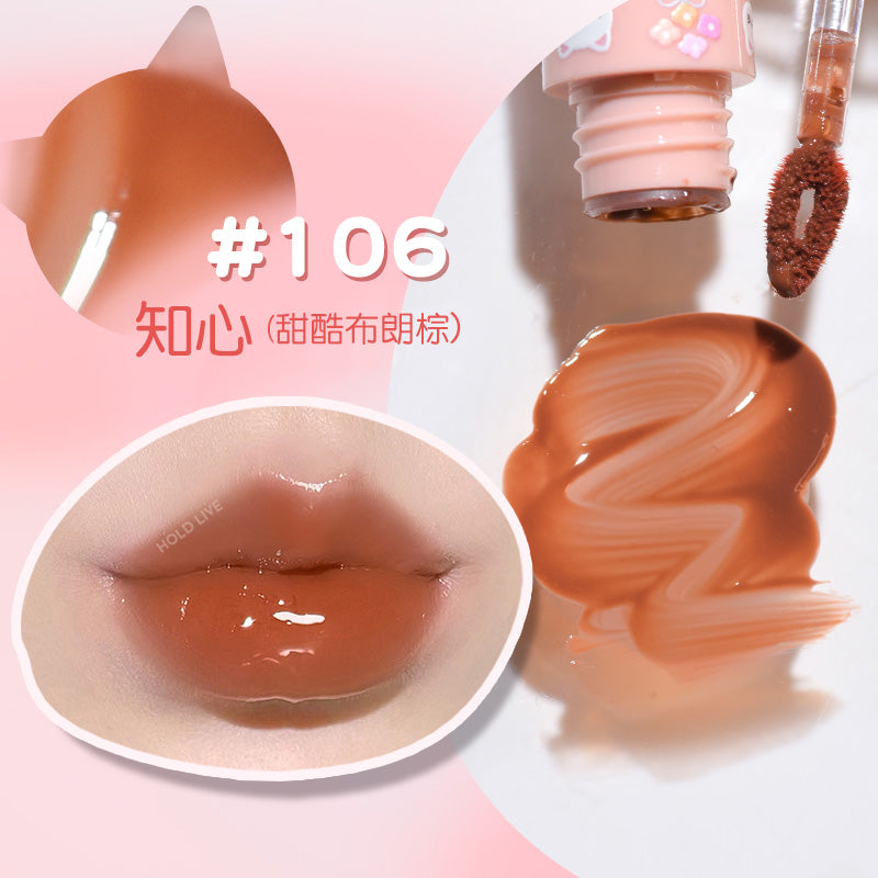 HOLD LIVE Cat Mirror Light Lip Gloss Holdlive猫咪水光唇釉 2.4g