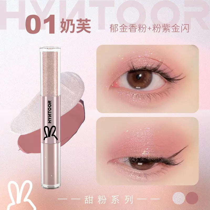 HYNTOOR Dual-ended Liquid Eyeshadow 2.2g/2g 黑兔双头液体眼影