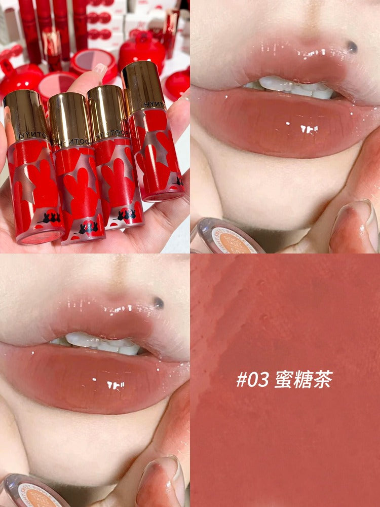 HYNTOOR Nourishing Candied Hawthorn Lip Glaze Lip Mud 2.2g 黑兔滋润糖葫芦唇釉唇泥