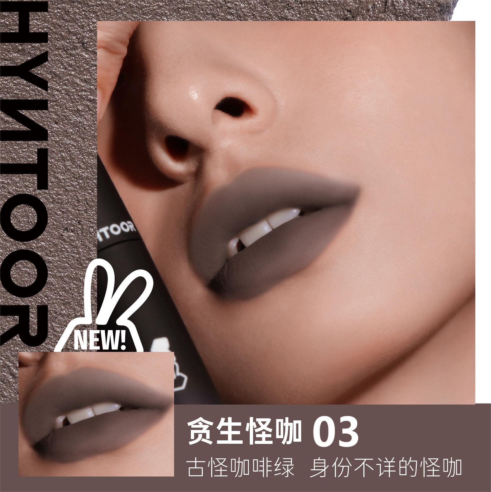 HYNTOOR Reverse Macron Powder Lip Mud 3.5g 黑兔反转马卡龙粉感唇泥