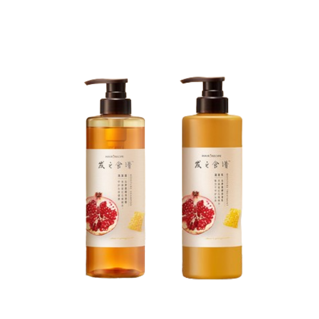 Hair Recipe Pomegranate & Honey Nourishing Smooth Shampoo / Conditioner 530ml 发之食谱红石榴蜂蜜沁养柔顺洗发露/护发素