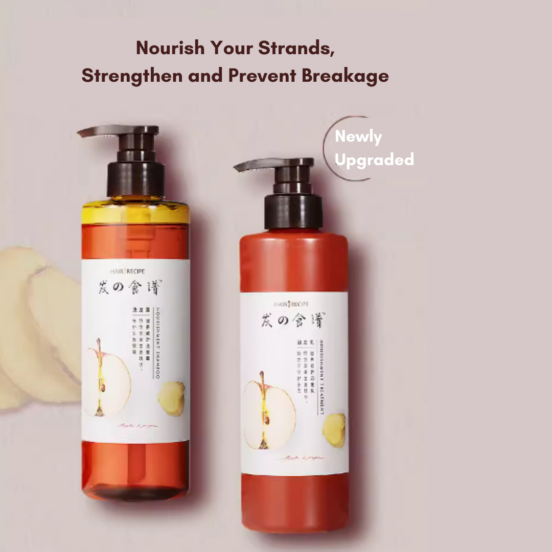 Hair Recipe Apple & Ginger Nourishing Repair Shampoo / Conditioner 530ml 发之食谱苹果生姜滋养修复洗发露/护发素