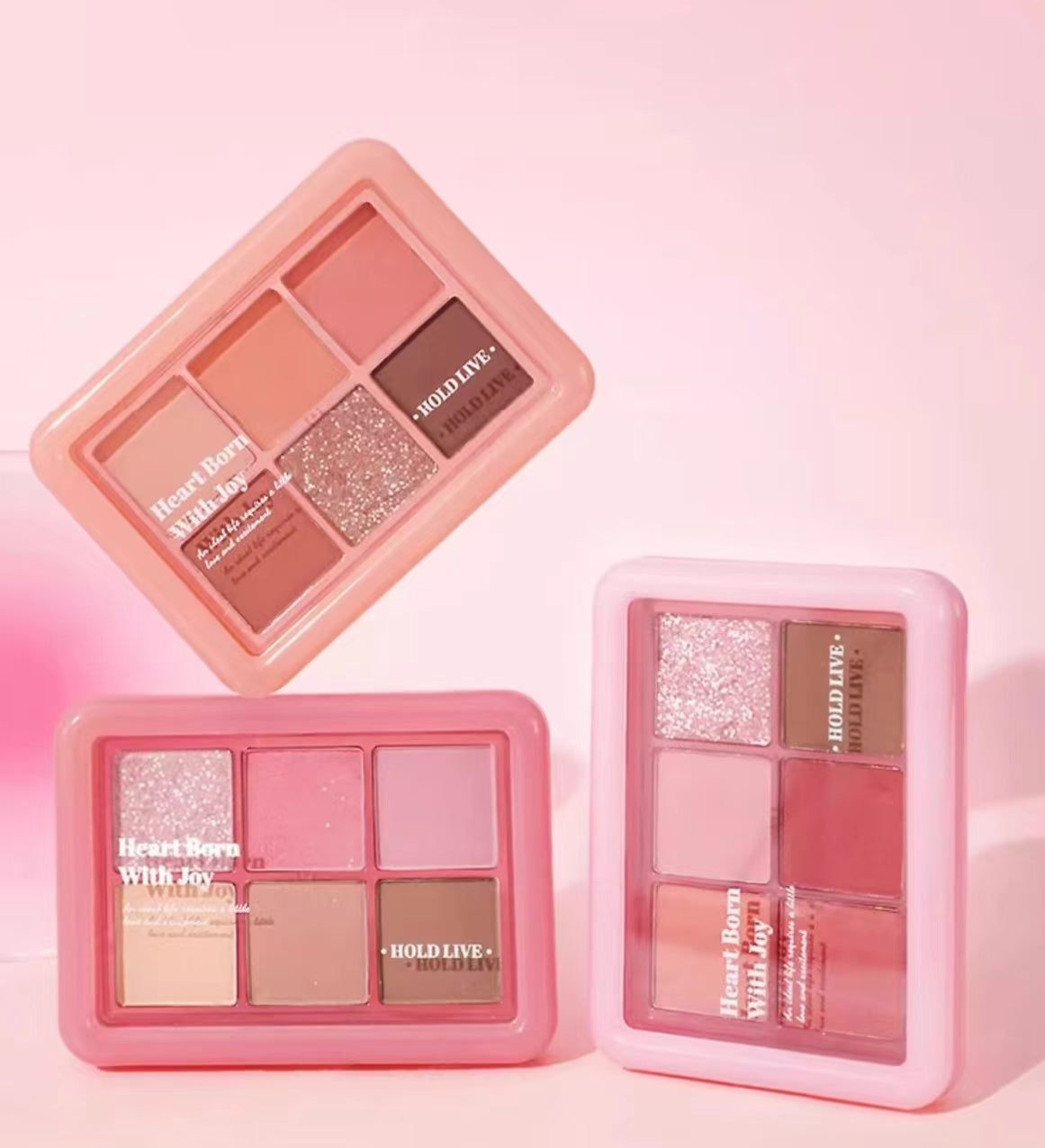 Holdlive Pink Jelly Eyeshadow Palette 9g 候爱小粉冻六色眼影盘